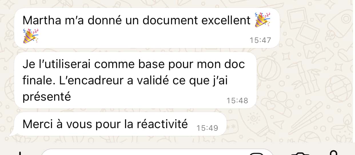 Avis positif MarthaIA