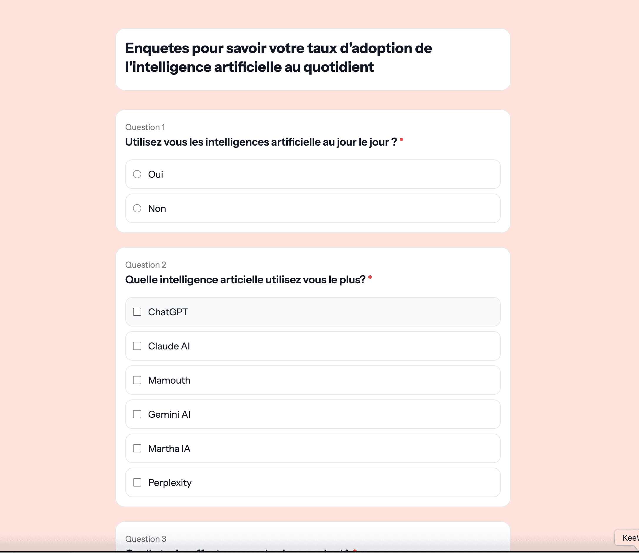 Distribution et collecte d'enquête